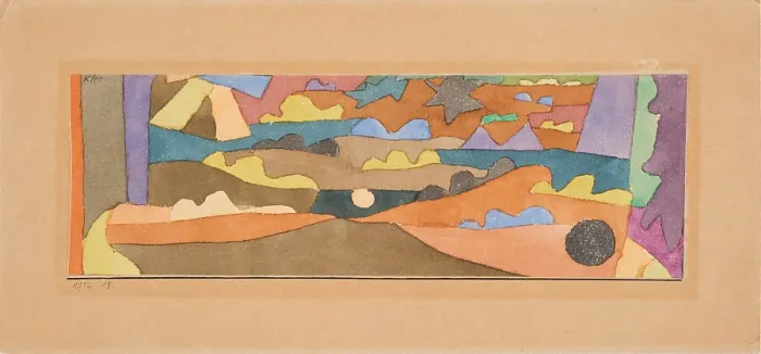 Framed Print : Watercolor, miniature, 1916. Creator: Klee, Paul (1879-1940) Framed Print : Watercolor, miniature, 1916. Creator: Klee, Paul (1879-1940)