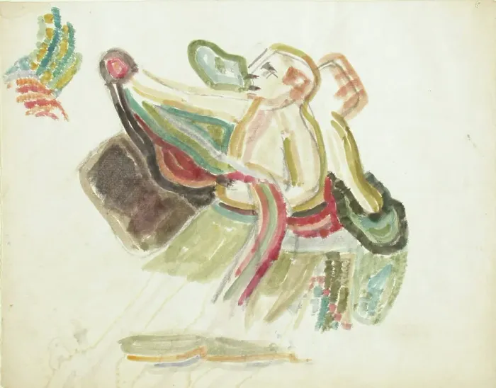 Framed Print : Watercolor sketch, c1910s. Creator: Verner Thome Framed Print : Watercolor sketch, c1910s. Creator: Verner Thome