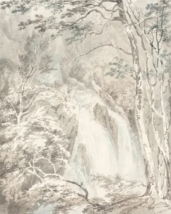 Framed Print : A Waterfall, 1795 / 1796. Creator: JMW Turner Framed Print : A Waterfall, 1795 / 1796. Creator: JMW Turner
