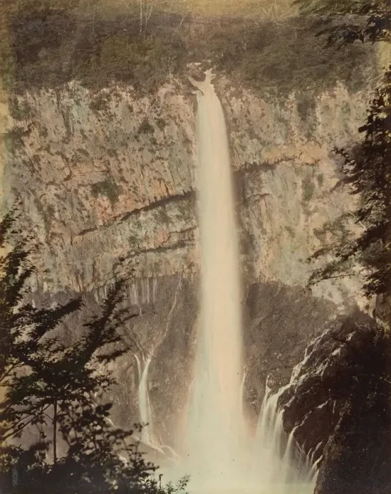 Framed Print : [Waterfall], 1870s. Creator: Unknown