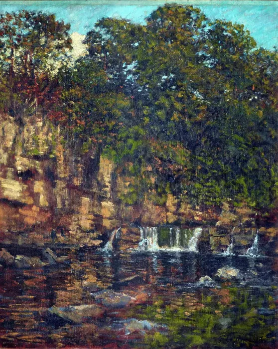 Framed Print : The waterfall, 1896. Creator: Philip Wilson Steer Framed Print : The waterfall, 1896. Creator: Philip Wilson Steer