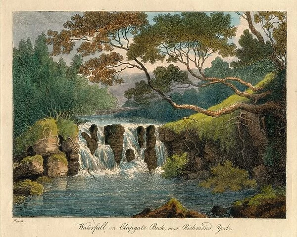 Waterfall on Clapgate Beck, near Richmond, York, late 18th-early 19th century. Creator