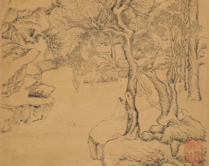 Framed Print : The Waterfall, dated 1559. Creator: Ju Jie Framed Print : The Waterfall, dated 1559. Creator: Ju Jie
