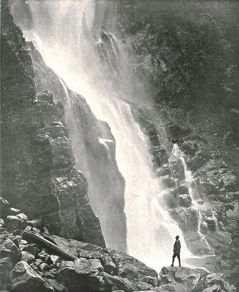 A waterfall in the hill district, Dehra Dun, India, 1895. Creator: W &s Ltd