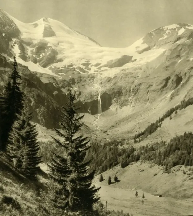 Framed Print : Waterfall at Kafertal in Ferleiten, Austria, c1935. Creator: Unknown Framed Print : Waterfall at Kafertal in Ferleiten, Austria, c1935. Creator: Unknown