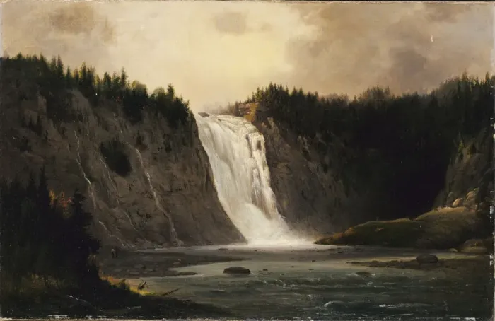 Framed Print : Waterfall on Mont-Morency, 1864. Creator: Robert Seldon Duncanson Framed Print : Waterfall on Mont-Morency, 1864. Creator: Robert Seldon Duncanson