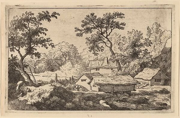 Mill below a Waterfall, probably c. 1645  /  1656. Creator: Allart van Everdingen
