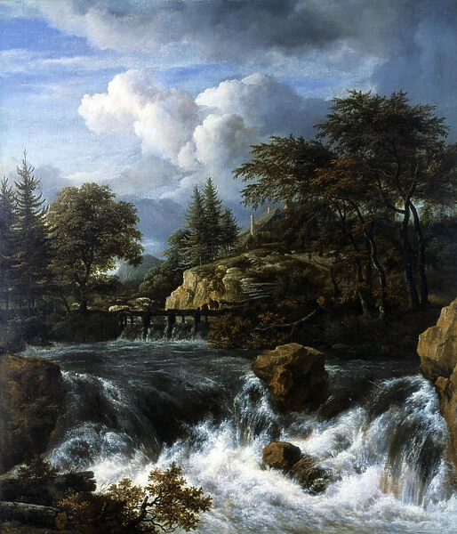 A Waterfall in a Rocky Landscape, 1660-70. Artist: Jacob van Ruisdael