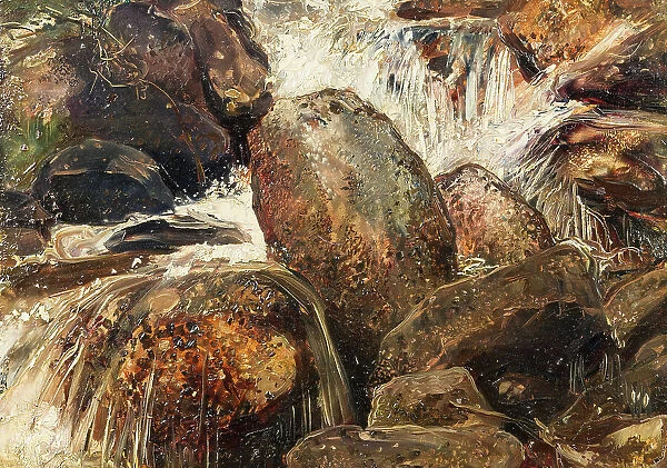 Waterfall Study, Eggedal, late 19th century. Creator: Ernst Josephson