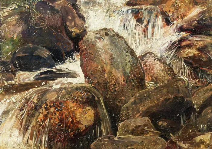 Framed Print : Waterfall Study, Eggedal, late 19th century. Creator: Ernst Josephson Framed Print : Waterfall Study, Eggedal, late 19th century. Creator: Ernst Josephson