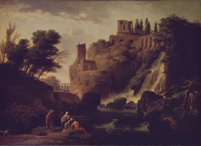Framed Print : Waterfall in Tivoli, 1747. Artist: Vernet, Claude Joseph (1714-1789) Framed Print : Waterfall in Tivoli, 1747. Artist: Vernet, Claude Joseph (1714-1789)