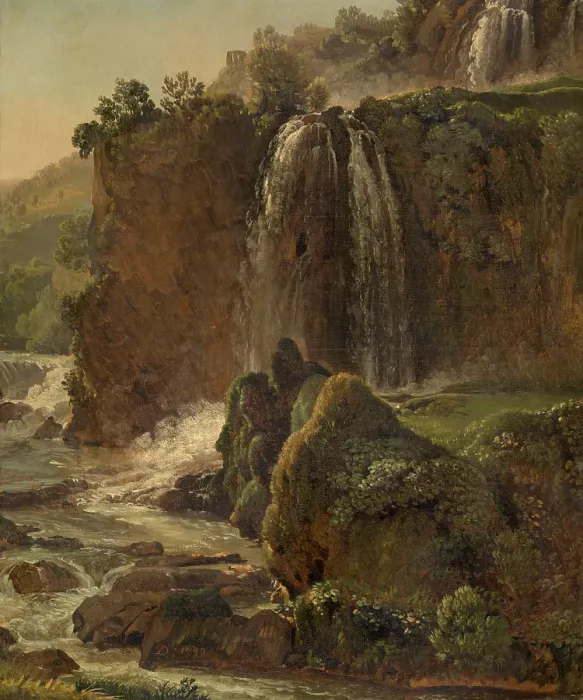 Framed Print : Waterfall at Tivoli, 1793. Creator: Simon Alexandre Clement Denis Framed Print : Waterfall at Tivoli, 1793. Creator: Simon Alexandre Clement Denis