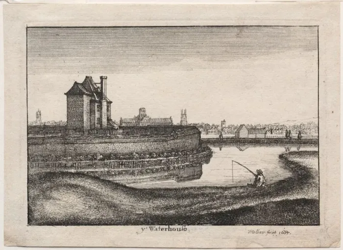 Framed Print : The Waterhouse, 1665. Creator: Wenceslaus Hollar (Bohemian, 1607-1677) Framed Print : The Waterhouse, 1665. Creator: Wenceslaus Hollar (Bohemian, 1607-1677)