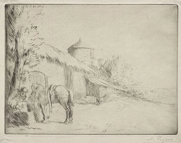 The Watering Place (2nd Plate). Creator: Alphonse Legros (French, 1837-1911)