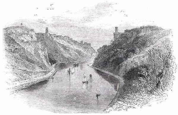 Watering-Places of England - Clifton, from Leigh Wood, 1850. Creators: Birket Foster, Edmund Evans