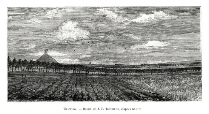 Framed Print : Waterloo, Belgium, 1886. Artist: J F Taelmans Framed Print : Waterloo, Belgium, 1886. Artist: J F Taelmans