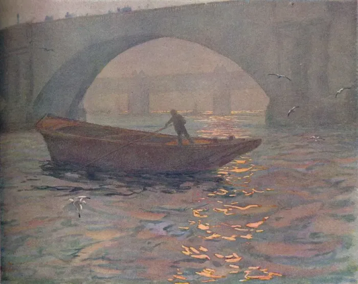 Framed Print : Waterloo Bridge, c1910. Artist: Edward Louis Lawrenson Framed Print : Waterloo Bridge, c1910. Artist: Edward Louis Lawrenson