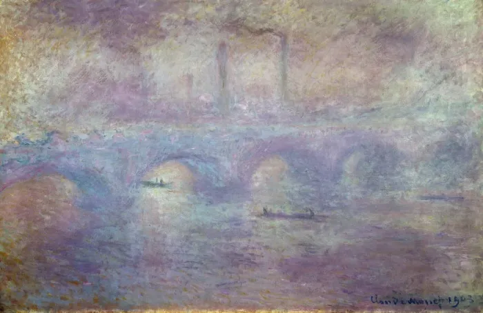 Framed Print : The Waterloo Bridge, Fog Effect, 1903. Artist: Claude Monet Framed Print : The Waterloo Bridge, Fog Effect, 1903. Artist: Claude Monet