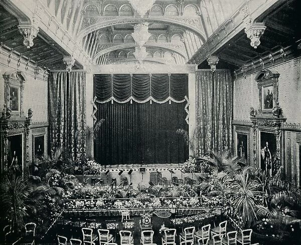 The Waterloo Chamber, Windsor Castle, Fitted as a theatre for the State Plays of 1891, c1891, (1901 Artist: Eyre & Spottiswoode