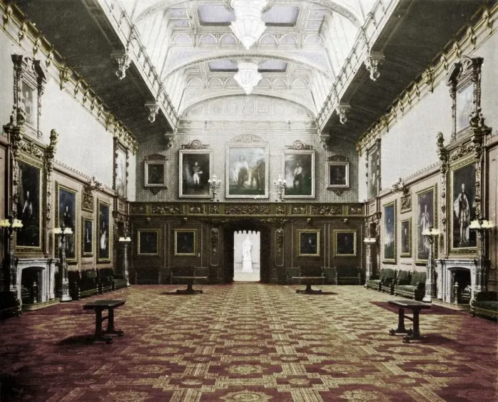 Framed Print : The Waterloo Chamber Windsor Castle, c1899, (1901). Artist: Eyre & Spottiswoode Framed Print : The Waterloo Chamber Windsor Castle, c1899, (1901). Artist: Eyre & Spottiswoode
