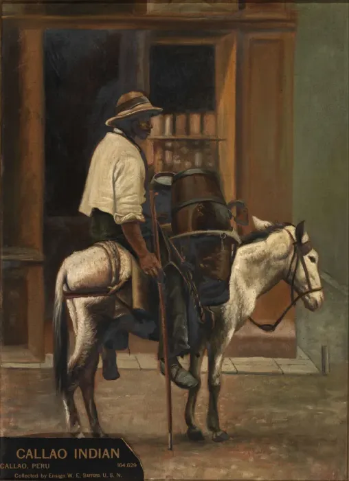 Framed Print : Waterman of Callao, ca. 1890-1892. Creator: Unknown Framed Print : Waterman of Callao, ca. 1890-1892. Creator: Unknown