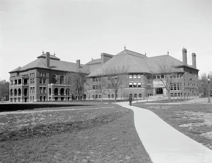 Framed Print : Waterman Gymnasium, U. of M. [i.e. University of Michigan], Ann Arbor, Mich. between 1910 and 1920. Creator: Unknown