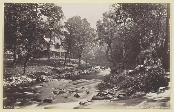 Watersmeet, The Cottage and Streams, 1860  /  94. Creator: Francis Bedford