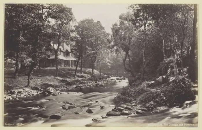 Framed Print : Watersmeet, The Cottage and Streams, 1860 / 94. Creator: Francis Bedford Framed Print : Watersmeet, The Cottage and Streams, 1860 / 94. Creator: Francis Bedford