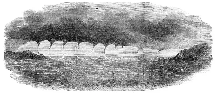 Framed Print : Waterspouts seen off Malta, 1856. Creator: Unknown Framed Print : Waterspouts seen off Malta, 1856. Creator: Unknown
