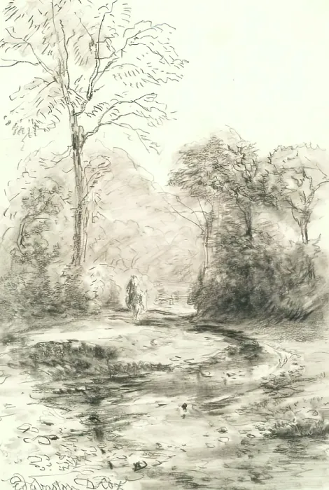 Framed Print : Watery Lane, Edgbaston, 1800-1824. Creator: David Cox the Elder Framed Print : Watery Lane, Edgbaston, 1800-1824. Creator: David Cox the Elder