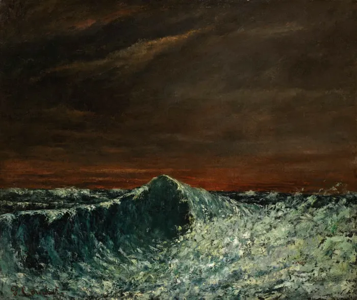 Framed Print : The Wave, 1872-1873. Creator: Courbet, Gustave (1819-1877) Framed Print : The Wave, 1872-1873. Creator: Courbet, Gustave (1819-1877)