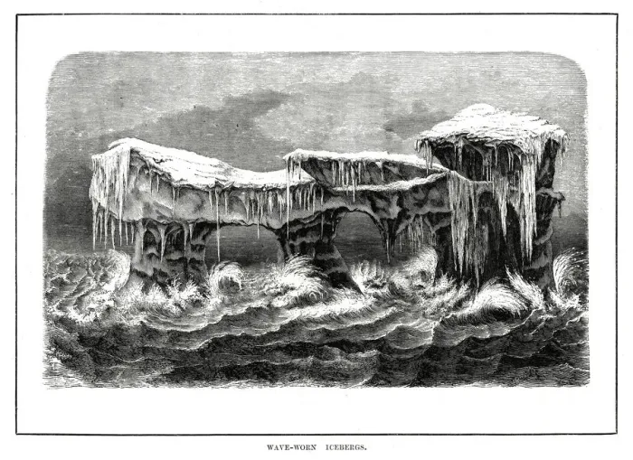 Framed Print : Wave-worn icebergs, 1877 Framed Print : Wave-worn icebergs, 1877