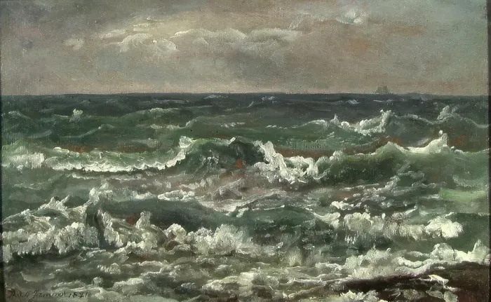 Framed Print : Waves and Breakers in the Bay of Naples, 1821. Creator: Johan Christian Dahl Framed Print : Waves and Breakers in the Bay of Naples, 1821. Creator: Johan Christian Dahl
