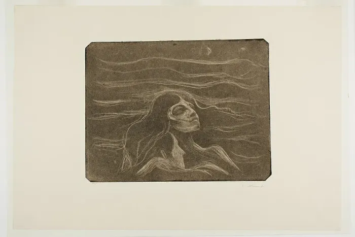 Framed Print : On the Waves of Love, 1896. Creator: Edvard Munch Framed Print : On the Waves of Love, 1896. Creator: Edvard Munch