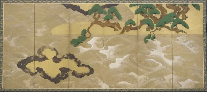 Framed Print : Waves at Matsushima, Early 17th cen Artist: Sotatsu, Tawaraya (active Early 17th cen. ) Framed Print : Waves at Matsushima, Early 17th cen Artist: Sotatsu, Tawaraya (active Early 17th cen. )