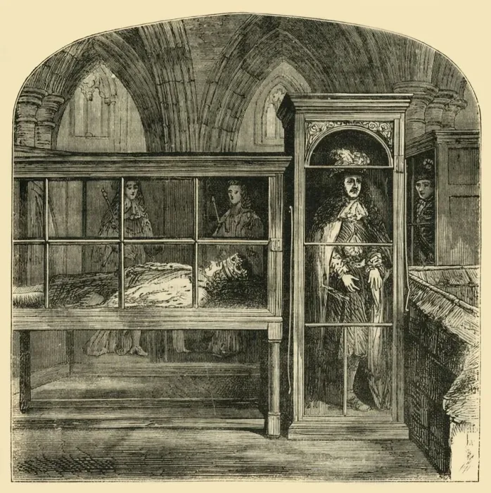 Framed Print : The Wax Figures in Westminster Abbey, (1881). Creator: Unknown Framed Print : The Wax Figures in Westminster Abbey, (1881). Creator: Unknown