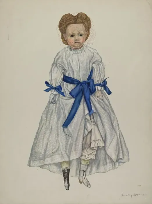 Framed Print : Wax Headed Doll, c. 1937. Creator: Dorothy Brennan Framed Print : Wax Headed Doll, c. 1937. Creator: Dorothy Brennan