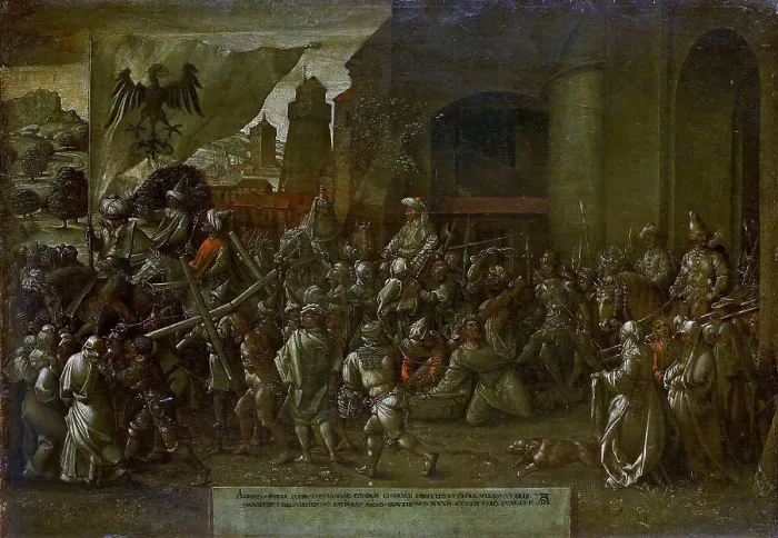 Framed Print : The Way to Calvary, 1527. Creator: Dürer, Albrecht (1471-1528) Framed Print : The Way to Calvary, 1527. Creator: Dürer, Albrecht (1471-1528)