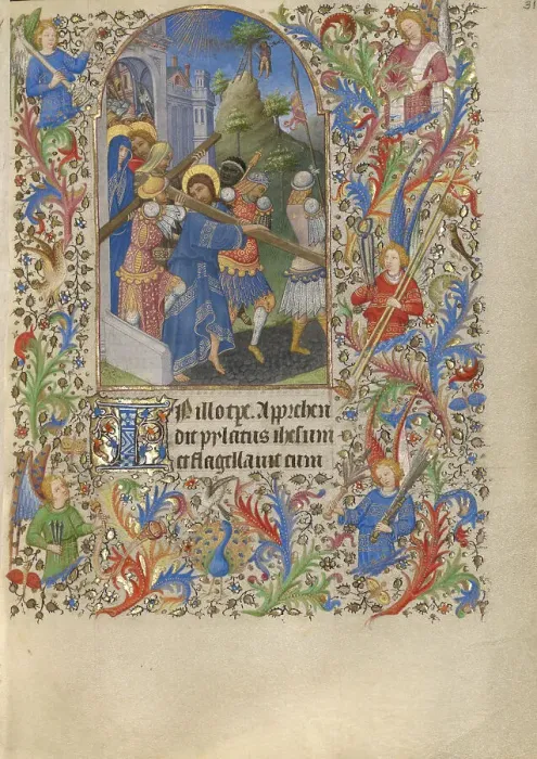 Framed Print : The Way to Calvary; Book of Hours, about 1420. Creator: Spitz Master Framed Print : The Way to Calvary; Book of Hours, about 1420. Creator: Spitz Master