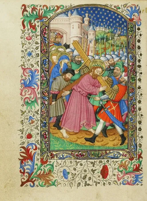 Framed Print : The Way to Calvary; Book of Hours, about 1430-1440. Creator: Fastolf Master Framed Print : The Way to Calvary; Book of Hours, about 1430-1440. Creator: Fastolf Master