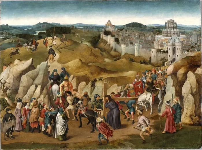 Framed Print : The Way to Calvary, ca. 1505-1510. Creator: Eyck, Jan van, (School) Framed Print : The Way to Calvary, ca. 1505-1510. Creator: Eyck, Jan van, (School)