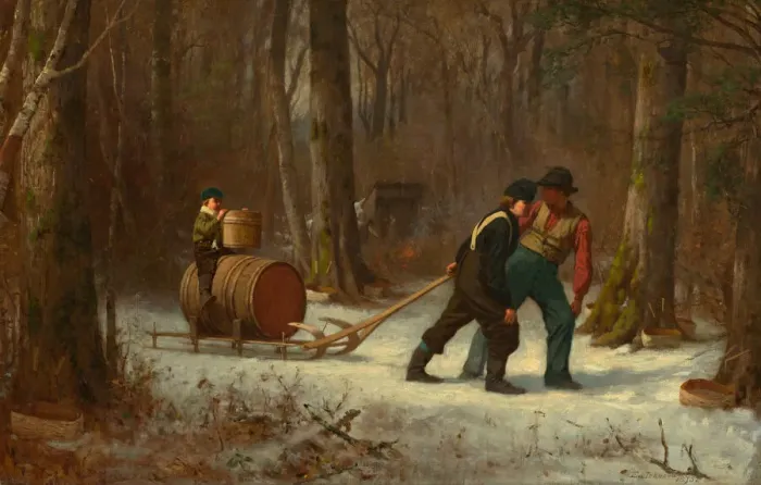 Framed Print : On Their Way to Camp, 1873. Creator: Eastman Johnson Framed Print : On Their Way to Camp, 1873. Creator: Eastman Johnson
