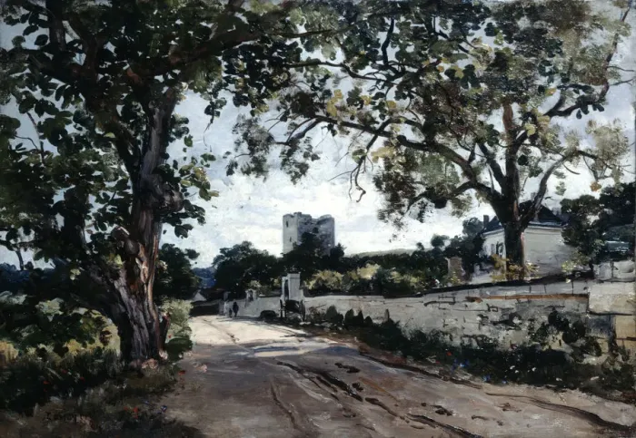 Framed Print : The Way to Mauvieres in the Evening, 1884. Artist: Emmanuel Lansyer Framed Print : The Way to Mauvieres in the Evening, 1884. Artist: Emmanuel Lansyer