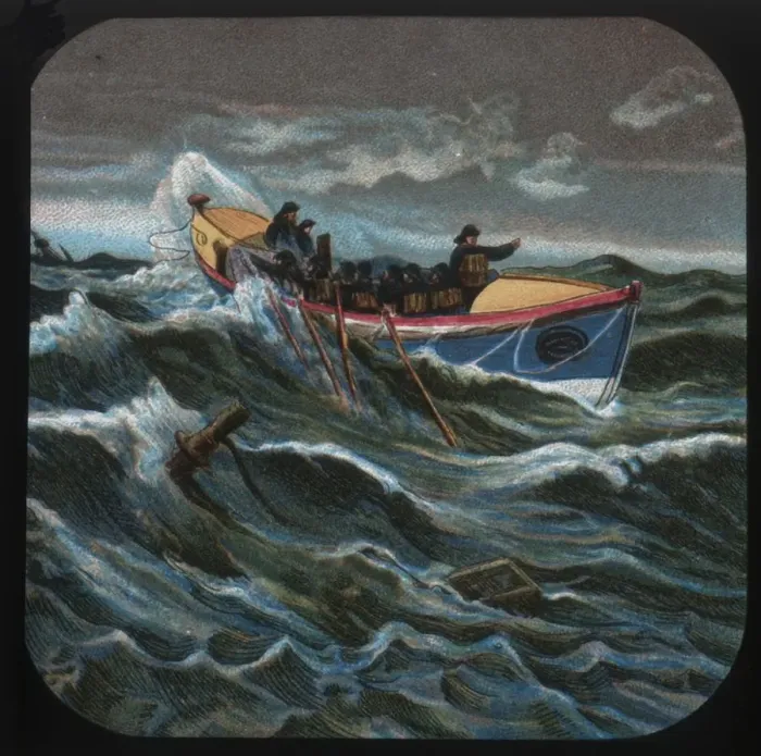 Framed Print : On the way to the wreck, c1900. Creator: Unknown Framed Print : On the way to the wreck, c1900. Creator: Unknown