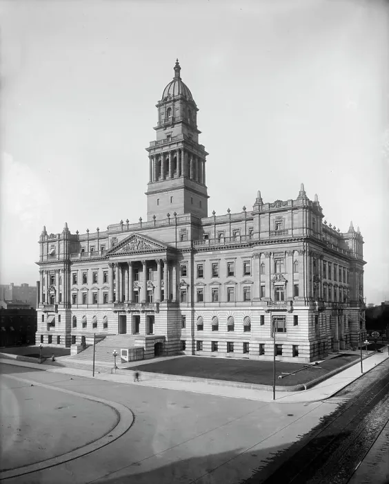 Framed Print : Wayne County Building, Detroit, Mich. between 1902 and 1910. Creator: Unknown Framed Print : Wayne County Building, Detroit, Mich. between 1902 and 1910. Creator: Unknown