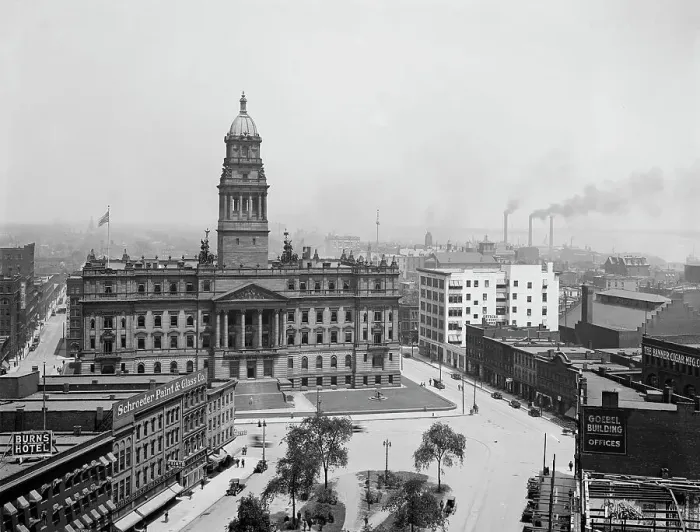 Framed Print : Wayne County Building, Detroit, Mich. between 1902 and 1920. Creator: Unknown Framed Print : Wayne County Building, Detroit, Mich. between 1902 and 1920. Creator: Unknown