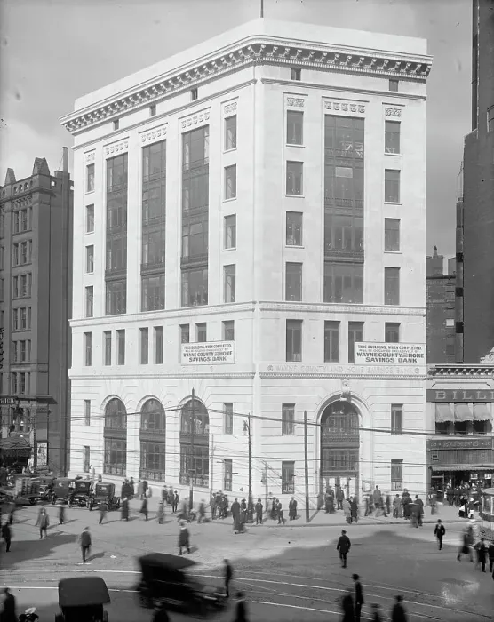 Framed Print : Wayne County and Home Savings Bank, Detroit, Mich. between 1900 and 1910. Creator: Unknown Framed Print : Wayne County and Home Savings Bank, Detroit, Mich. between 1900 and 1910. Creator: Unknown