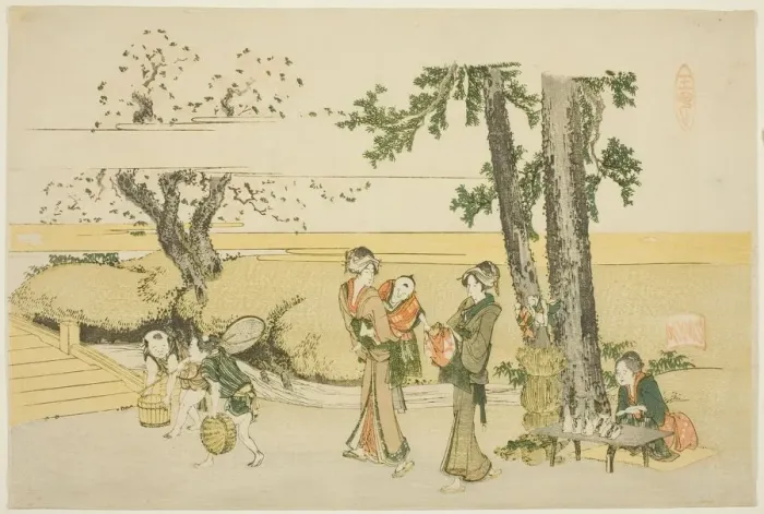 Framed Print : A Wayside Scene (Oji), Japan, 1801-04. Creator: Hokusai Framed Print : A Wayside Scene (Oji), Japan, 1801-04. Creator: Hokusai