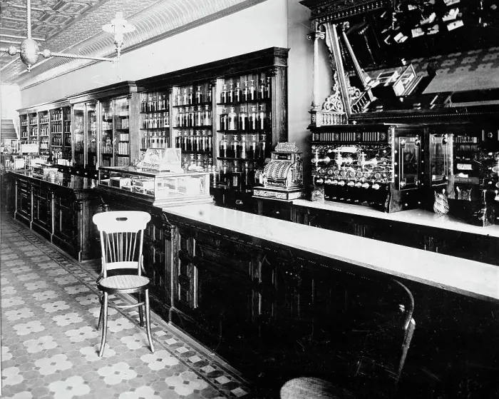 Framed Print : W.B. Danforth drugs, Wilmington, Del. between 1895 and 1910. Creator: Unknown Framed Print : W.B. Danforth drugs, Wilmington, Del. between 1895 and 1910. Creator: Unknown