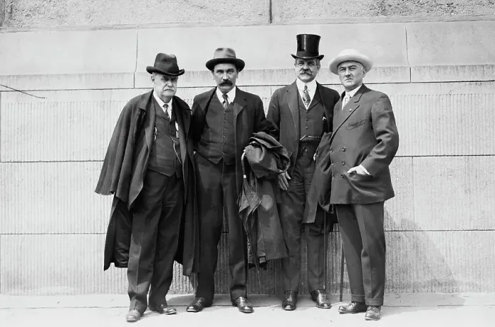 Framed Print : W.B. Howland, Henry Vivian, G. Wm. Burleigh, John A. Stewart, 1913. Creator: Bain News Service Framed Print : W.B. Howland, Henry Vivian, G. Wm. Burleigh, John A. Stewart, 1913. Creator: Bain News Service